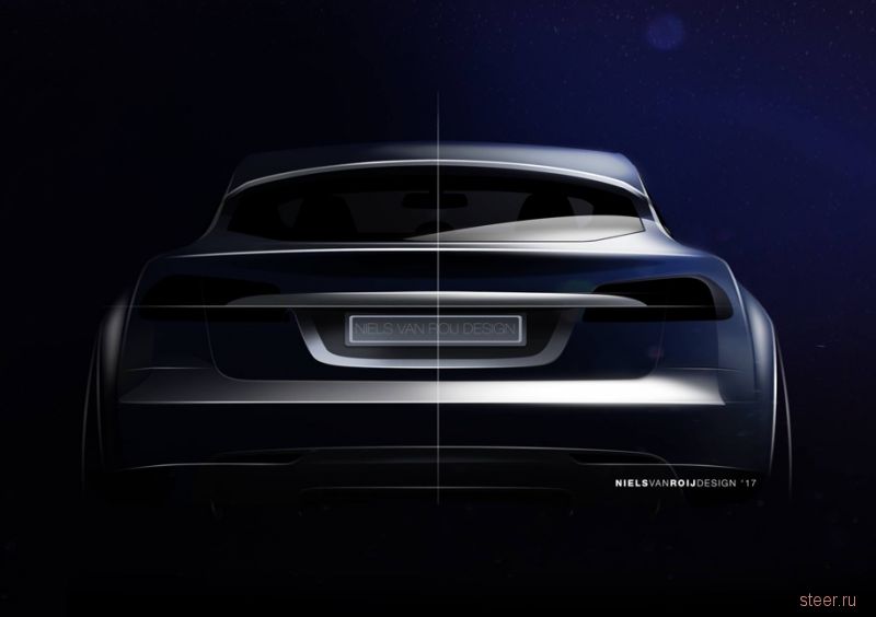 Первые изображения универсала на базе Tesla Model S