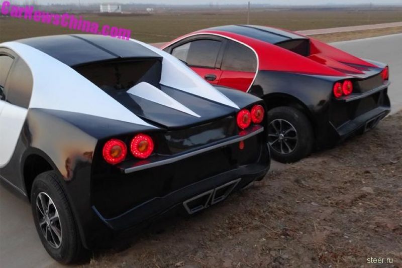 Китайцы сделали копию Bugatti Chiron за 300 тысяч рублей