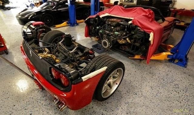 Как меняют сцепление на спорткаре Ferrari F50