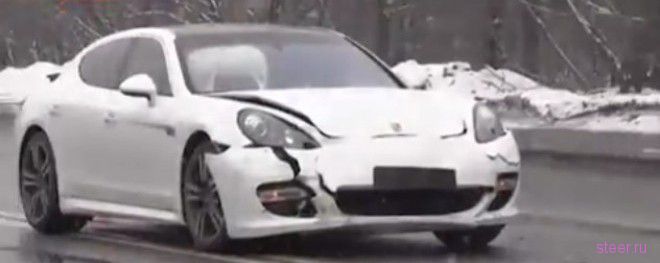 Пенсионер на ВАЗе не заметил Porsche сына лидера партии ЛДПР (фото и видео)