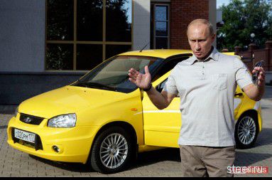 Владимир Путин на Lada Kalina. (фото и видео)